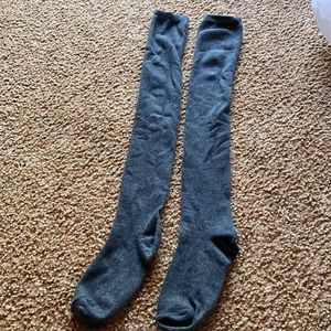 Gray knee high socks